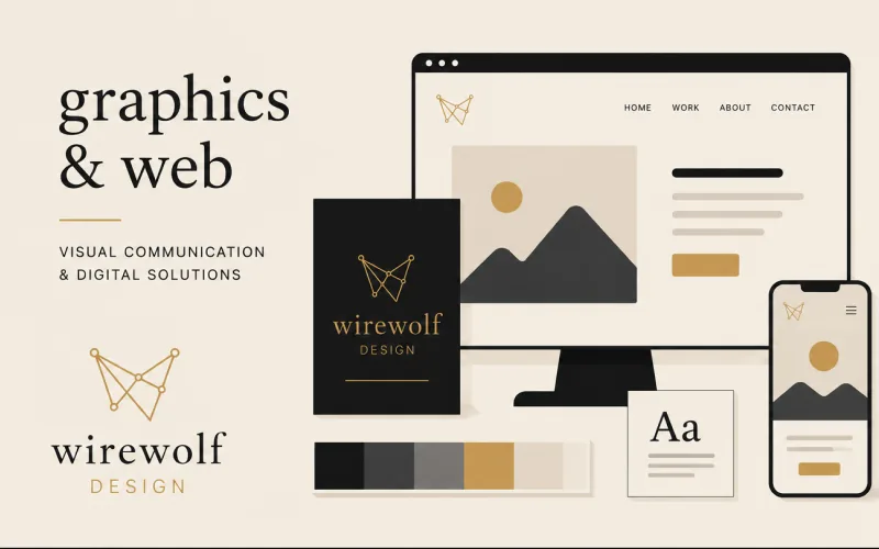 Graphic projects — wedding invitation and print pieces