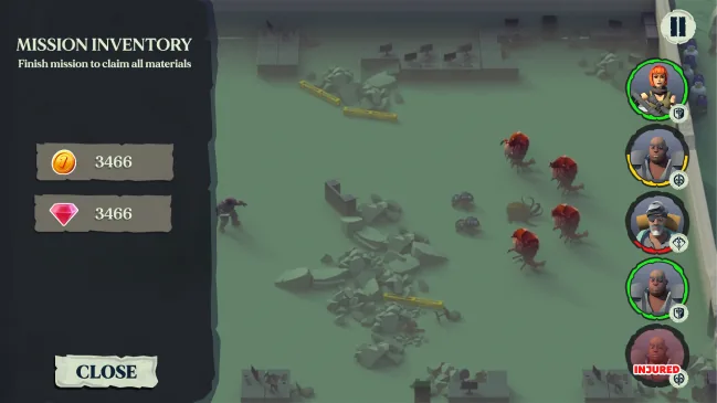 Mission inventory screen - early iteration