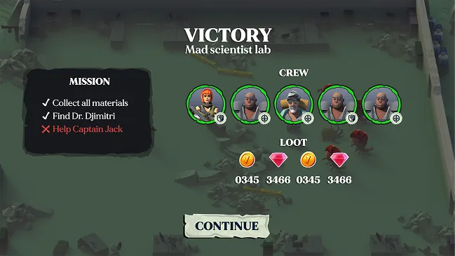 Victory screen - early iteration