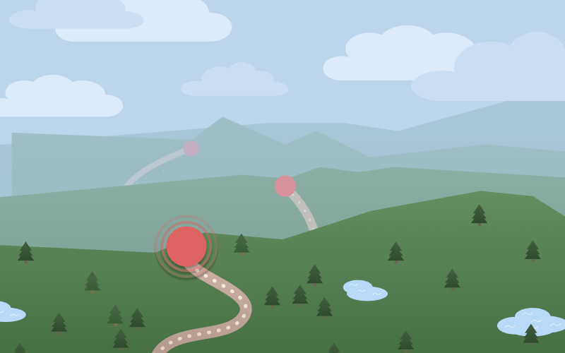Cesta SNP — virtual trail app screens