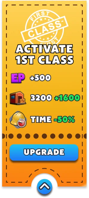 Final UI - the gold 1st Class ticket in the Event Pass