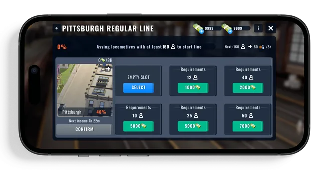 Automatization - assigning locomotives to a regular line