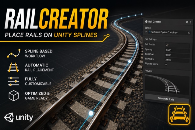Rail Creator — place rails on Unity splines